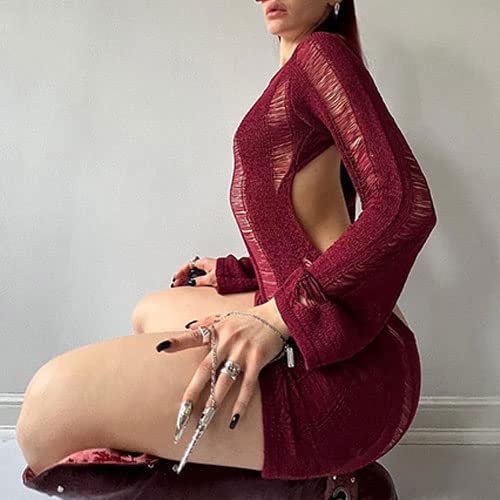 Image of Long Sleeve Dress for Women Sexy Y2k Dress Bodycon Dresses for Women Sexy Dresses for Women