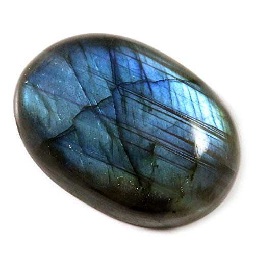 Labradorite bleue clignotante en cabochon ovale Ju58 pierre naturelle 46,55 cts