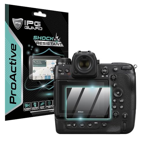IPG ProActive for Nikon Z9-Z8 Camera Display (2 Units) 9H Hardness Screen Protector Smooth Glass Touch Ultra Responsive High Clarity Anti Scratch Smudge & Shock Proof Nano Technology Guard (Z9-Z8)