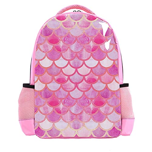Sac à dos d'école rose sirène pour garçon avec bretelles confortables rembourrées