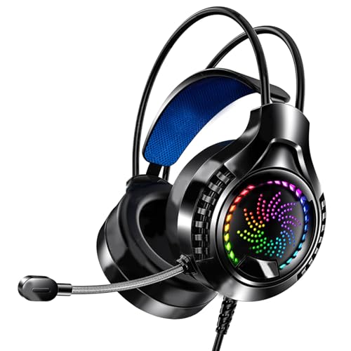 Casque D'ordinateur Filaire Durable 7.1 Channel Sonore RVB Computer Gaming Headphones for Immersif Gaming Experience ABS MATÉRIEL – Image 5