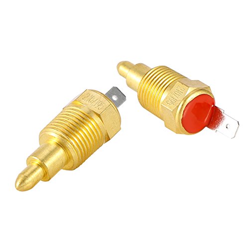 Fan Thermostat Temperature Switch, 210 To 195 Degree Electric Engine Cooling Fan Thermostat Temperature Sensor Switch, Fits 10" 12" 14" 16" Fan (Without Pipe Thread) #TOP2