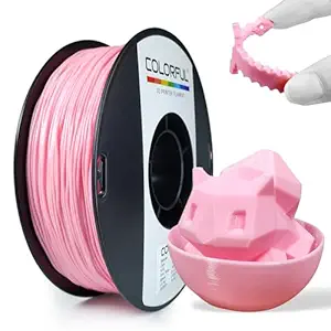 COLORFUL TPU Filament 1.75mm Pink, 95A Soft 3D Printer Filament, Flexible TPU 3D Printing Filament, Dimensional Accuracy +/- 0.05 mm, 1kg Spool (2.2LB),TPU Pink