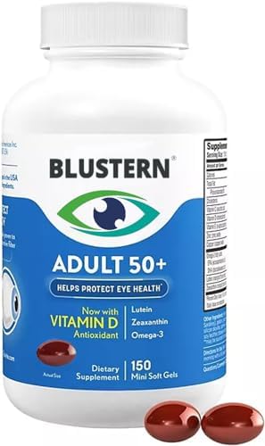 Adult 50+ Eye Vitamin & Mineral Supplement with Lutein, Zeaxanthin and Omega-3, Supports Eye Health, 150 Count(1 Pack)