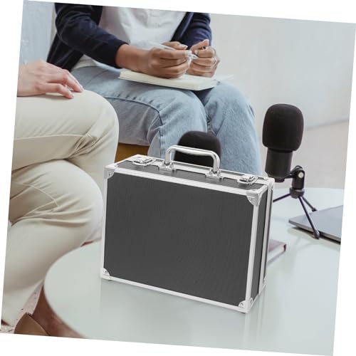 Aluminum Alloy Hard Briefcase with Sponge Lining for Secure Tool Storage Portable Tool Container for Home Office and Daily Use for Organizing Instruments and Hardware3