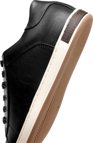 Vostey Men's Sneakers Fashion Black Casual Shoes Dress Sneaker Oxford Shoes(B81Q13 Black 7) #TOP2