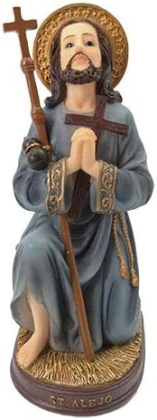 lufebut zzbbkkzz - Estatua de San Alejo de 8 pulgadas, escultura de San Alejo
