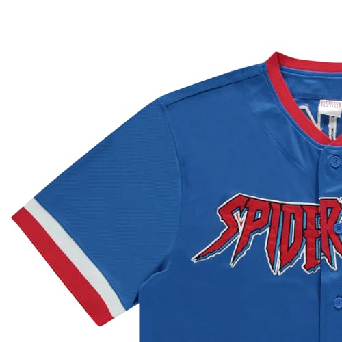 Marvel Spiderman Men's Baseball Jersey - Mens Classic Comics Spiderman Baseball Jersey Avengers Fashion Shirt3