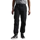 Vier Taschen Superdry Mens Parachute Grip Casual Pants, Black, W32/L34