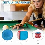 YIIWONI craies de billard bleues, lot de 6 cubes photo 3