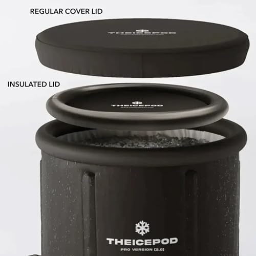Image of The Pod Company Standard Ice Pod Complete Cold Plunge Bundle - 84-Gallon Portable Ice Bath with 36 XL Ice Trays, Insulated Lid & Cover, Water Jet, Maintenance & Cleaning Kit, Thermometer & Floor Mat