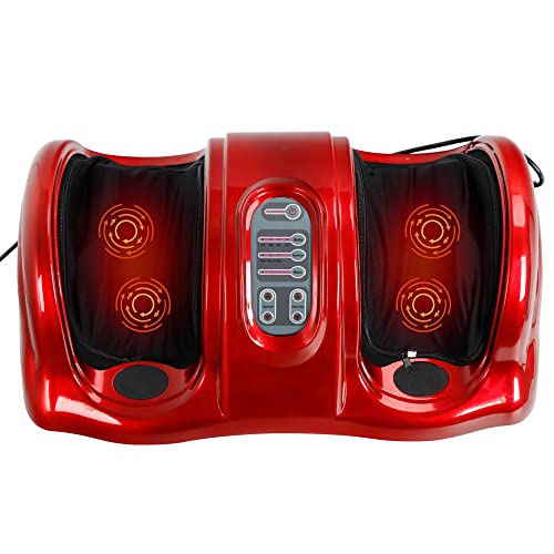 Super Deal Foot Massager Machine, Shiatsu Foot Multifunctional Massager: Kneading, Rolling, Scrapping, Air-Pressing W/Lcd Screen Time Display And Multi-Level Intensity Settings (Red) #TOP22