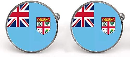 liuyiMen Shirt Cuff Links Fiji Islands and Finland Glass Cabochon French Cufflink Copper Cloth Accessory Charm Jewelry Gift Wholesale