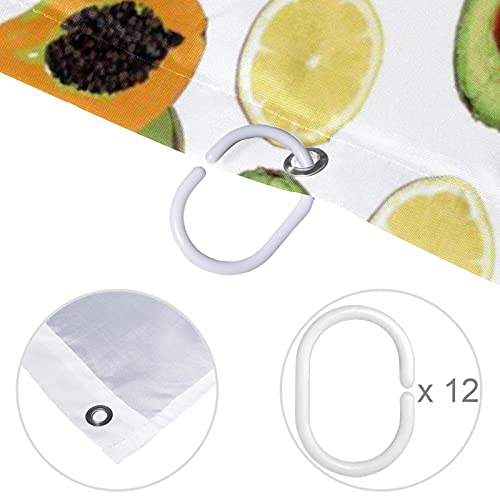 Rideau de douche étanche orange citron pour sol sec - 5