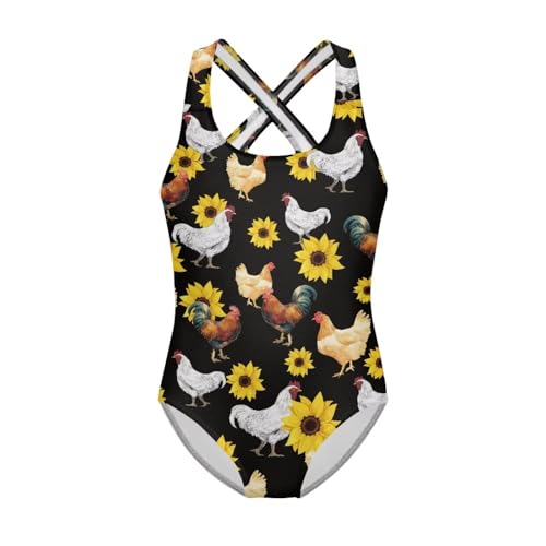 Image of JEOCODY Swimsuit for Girls One Piece Bathing Suit for Teens Crossback Hawaiian Beach Swimwear