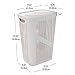 Mind Reader 60L Slim Laundry Hamper, Set of 2, Clothes Basket, Lid, Ventilated, Plastic, 17.25