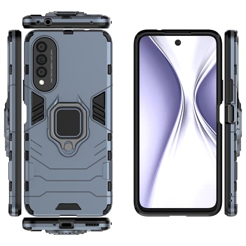 Compatible with Honor X20 SE 5G Case Cover,Compatible with Huawei nova 10z / nova 8 SE Youth Case Ring Stand 2 in 1 Phone Case Cover Blue