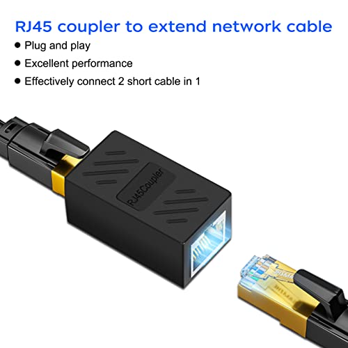 Image of RJ45 Cat6 Coupler Ethernet Extender Connector Female to Female