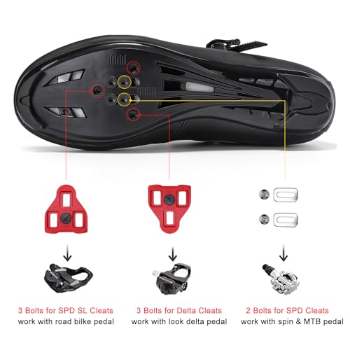 Womens Mens Cycling Shoes Compatible with Peloton Bike Indoor Road Riding Biking Bike Shoes with Delta Cleats Included4