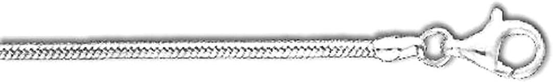 JewelryWeb 925 Sterling Silver 2.3 mm Snake Chain Bracelet Snake Charm Bracelet for Women and Men
