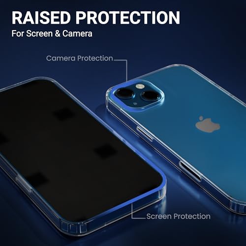 Image of UNBREAKcable Ultra Hybrid Transparent Back Case for iPhone 13 | Clear TPU Bumper Cover with Camera Guard Protection | Slim & Lightweight Design | Anti-Yellowing Back Cover | Scratch Resistant