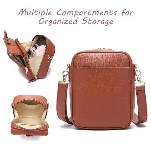 New Urvashi Crossbody Leather Bag Anti Theft RFID Built-in Wallet 10 Card Slots Large Capacity Vintage Shoulder Bags3