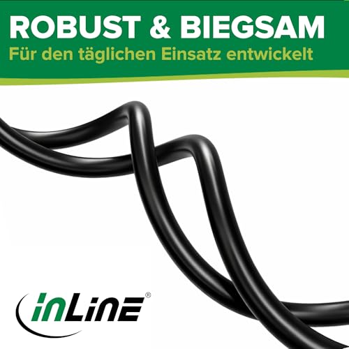 InLine Schutzkontakt-Verlängerungskabel CEE 7/7 für Innenbereich, GS-zertifiziert mit Kinderschutz, 230V, H05VV-F3G1,5, 2m, schwarz, 16402 – Ansicht 6