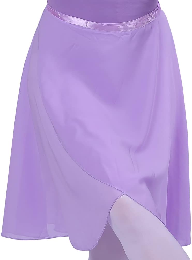 Women Chiffon Ballet Wrap Skirt Adult Ladies Ballet Leotard Tutu Skirt Dance Skate Over Scarf 60cm Long Skirts