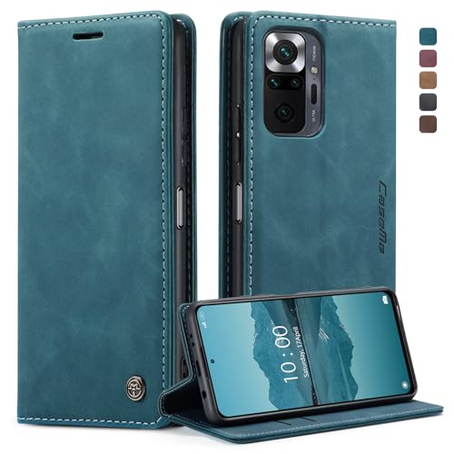 Handyhülle Für Xiaomi Redmi 10 – Klapphülle Mit Kartenfach, Standfuß & Magnetverschluss In Blau-Grün