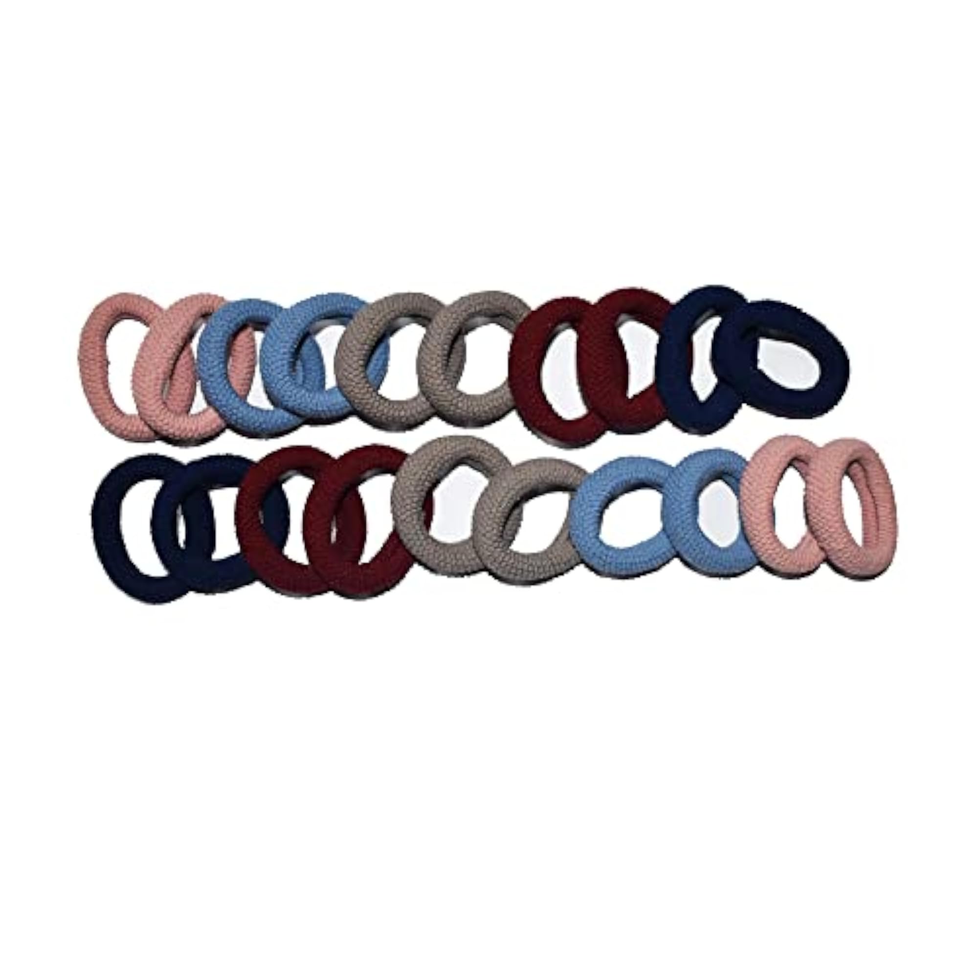 Mini Hairbands Light Multi Colors, Pack of 60 Pieces