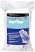 Buffalo Industries 10267 Recycled White Cloth Tee Shirt Rags with Colored Trim in 2-Pound Poly Bag