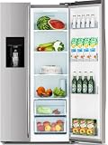 INRIK 20 Cu.Ft French Door Refrigerator, Stainless Steel Fridge with Side Freezer & Water Dispenser, Nugget...
