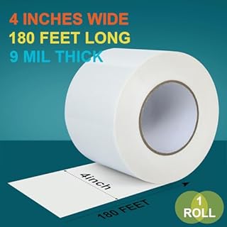 Golden Fox Vapor Barrier Tape, 4'' x 180' Roll, 9 Mil White Polyethylene Moisture and Vapor Barrier Seam Tape for Crawl Spaces, Marine Use, Insulation Tape, Underlayment & More, Waterproofing,1 Pack