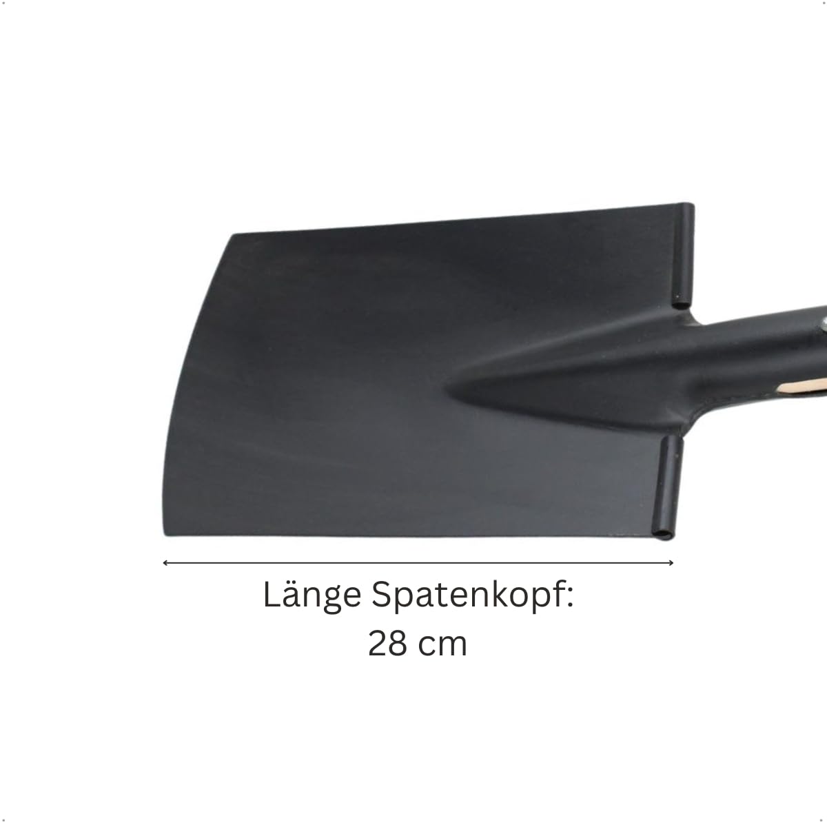 Bauspaten aus Stahl mit T-Stiel 95cm Gartenspaten mit Trittkante