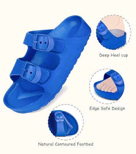 Image of Kids Slide Sandals Boys Girls Buckle Adjustable EVA Slipper Sandals