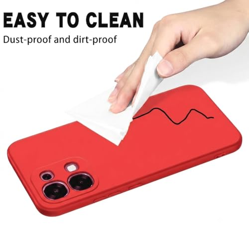 Image of Back Cover Compatible with Vivo T5x 5G /Y51 Pro 5G /iQOO Z11x 5G | Full Camera Protection | Premium Liquid Silicon Case | Flexible Bumper Case for Vivo T5x 5G / Y51 Pro 5G / iQOO Z11x 5G (Red)