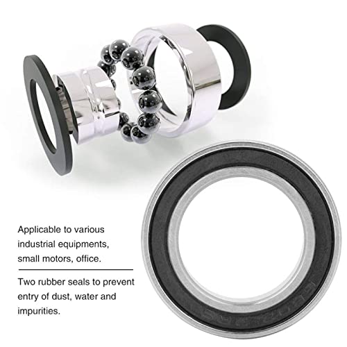 QUARKZMAN 2pz 6002-2RS Cuscinetti A Sfere A Gola Profonda, In Acciaio Cromato Z2 Con Doppia Guarnizione In Gomma, 15mm X 32mm X 9mm