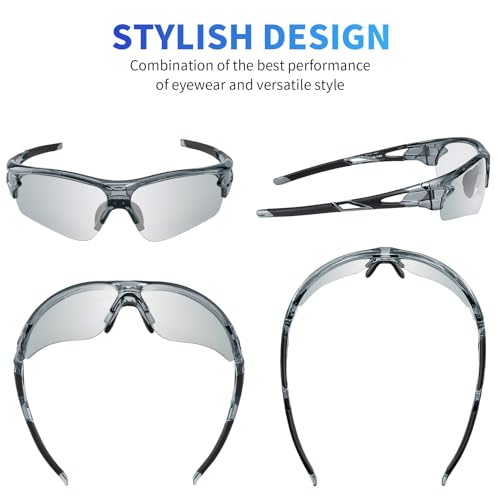 Lentes de sol deportivos polarizados, protección UV 400 para hombres, mujeres y jóvenes, ideales para béisbol, ciclismo, pesca, correr y golf, lentes TAC