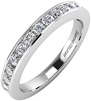 14K White Gold Wedding/anniversary Diamond Band Ring (1/2 Carat) - IGI Certified