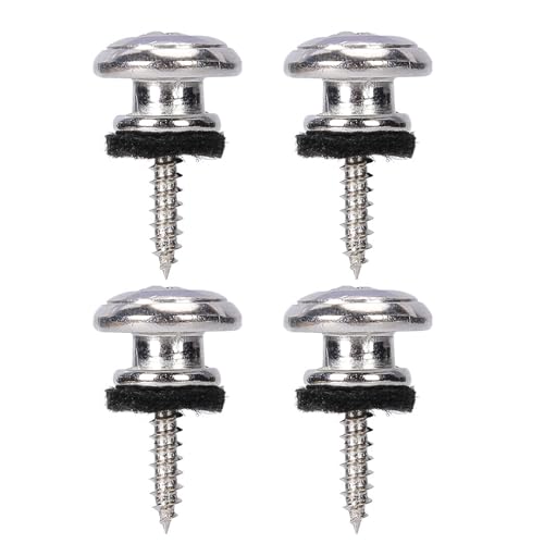 4 Pcs Metal Heavy Duty Guitar Strap Lock End Pin Replacement Guitar Straplock Button Tail Pins Strap Retainer