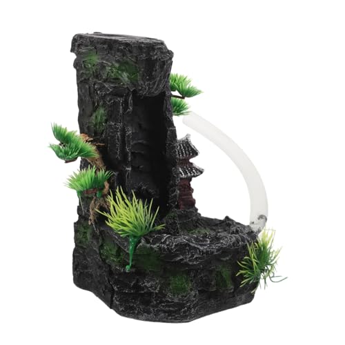 TOYANDONA Fish Tank Dekoration Resin Felsen mit Sand Wasserfall Natürliche Landschaft Aquarium Ornament Widerstandsfähig Anpassbar für Verschiedene Aquariengrößen Beruhigende TOYANDONA Fish Tank Dekoration Resin Felsen mit Sand Wasserfall Natürliche Landschaft Aquarium Ornament Widerstandsfähig Anpassbar für Verschiedene Aquariengrößen Beruhigende