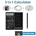 Calculator with Notepad, TRELC 12 Digits LCD Display Solar Desktop Calculator, Support Solar and Battery, Multi-Function Portable Calculators for Office, School and Home