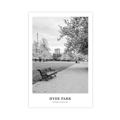 Hyde Park London Photography Travel City map Scenery Landscape Living Room Canvas Bathroom Abstract Inspirational Framed Motivational Boho Kitchen Sign Travel Modern Cool Office Vintage Classroom