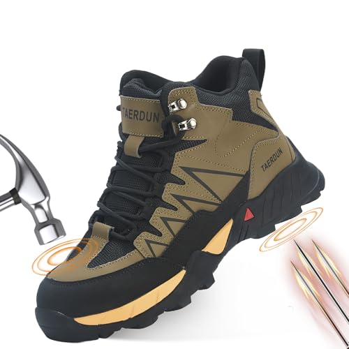 Best Waterproof Boots for Delivery Drivers: Top Picks Reviewed 13 TAERDUN Steel Toe Work Boots for Men Safety Boots for Men with Slip Resistant, Comfortable Work Shoes for Construction, Industrial, and Outdoor Use,Botas DeTrabajo Para Hombre,T423 