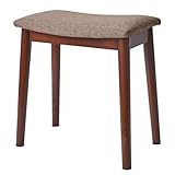 IBUYKE ドレッサーチェア サドルスツール 無垢材リネン ブラウン+コーヒー JPWBD007HC