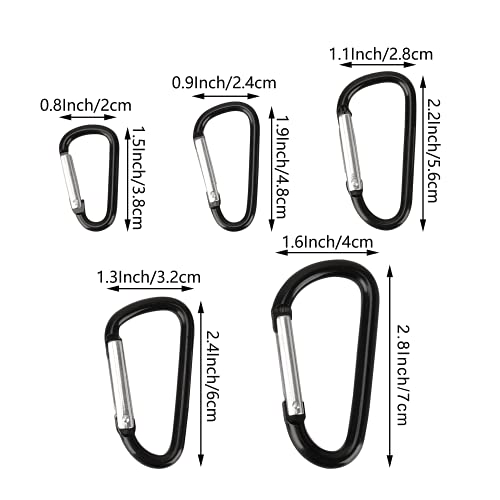 Swatom Aluminum Carabiner Clip 3 Carabiners Keychain Snap Hook Keyring(10 Pcs) #TOP1