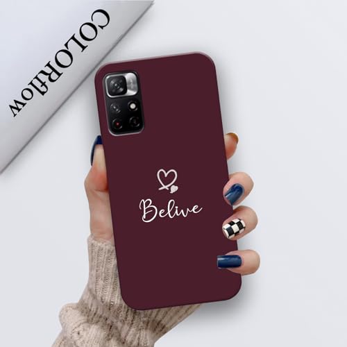 Image of COLORflow Back Cover Compatible with Redmi Note 11 5G / 11S 5G | Cute Korean Hearts Customized Back Cover Compatible with Redmi Note 11 5G / 11S 5G