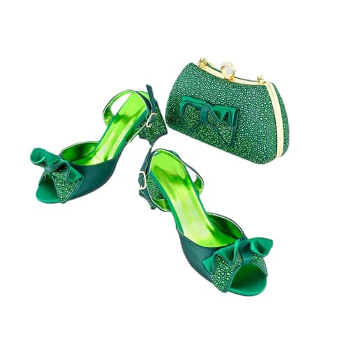 Chaussures de soirée italiennes et sac assorti pour mariages et grands galas