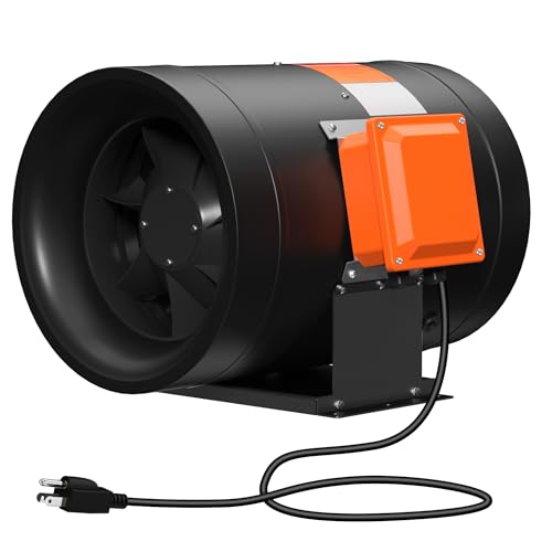 Image of 14 Inch Inline Duct Fan, 2450 CFM Duct Fan Constant Speed - Ventilation Exhaust Fan for Heating Cooling Booster, Grow Tents, Hydroponics, NSK /SKF bearings, ETL Listed