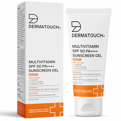 DERMATOUCH Multivitamin SPF 50 PA++++ Sunscreen Gel | Broad Spect...